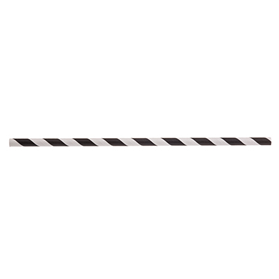 TableCraft Products 100110 Cocktail Straws 5-3/4"L, 6mm Thick, Paper, Black Striped