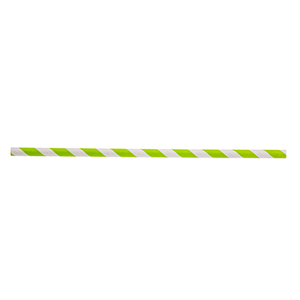 TableCraft Products 100117 Wrapped Straws 7-3/4"L, 6mm Thick, Paper, Green Striped