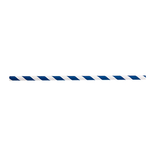 TableCraft Products 100123 Straws 10"L, 6mm Thick, Paper, Blue Striped
