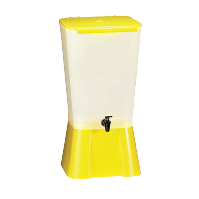 TableCraft Products 1055 Single Beverage Dispenser - 5 Gallon, Yellow, NSF