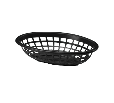 TableCraft Products 1071BK Side Order Oval Basket - Black, Made in USA