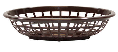 TableCraft Products 1071BR Side Order Oval Basket - Brown, Made in USA