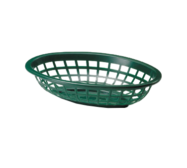 TableCraft Products 1071G Side Order Oval Basket, Green, Made in USA