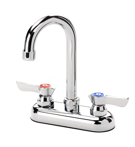 Krowne 11-400L Commercial Series Faucet, deck mount, 4" centers, 3-1/2" gooseneck spout, NSF