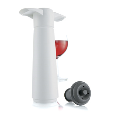 Spill-Stop 13-740 VacuVin® Wine Saver Set, includes pump with (1) rubber stopper, white