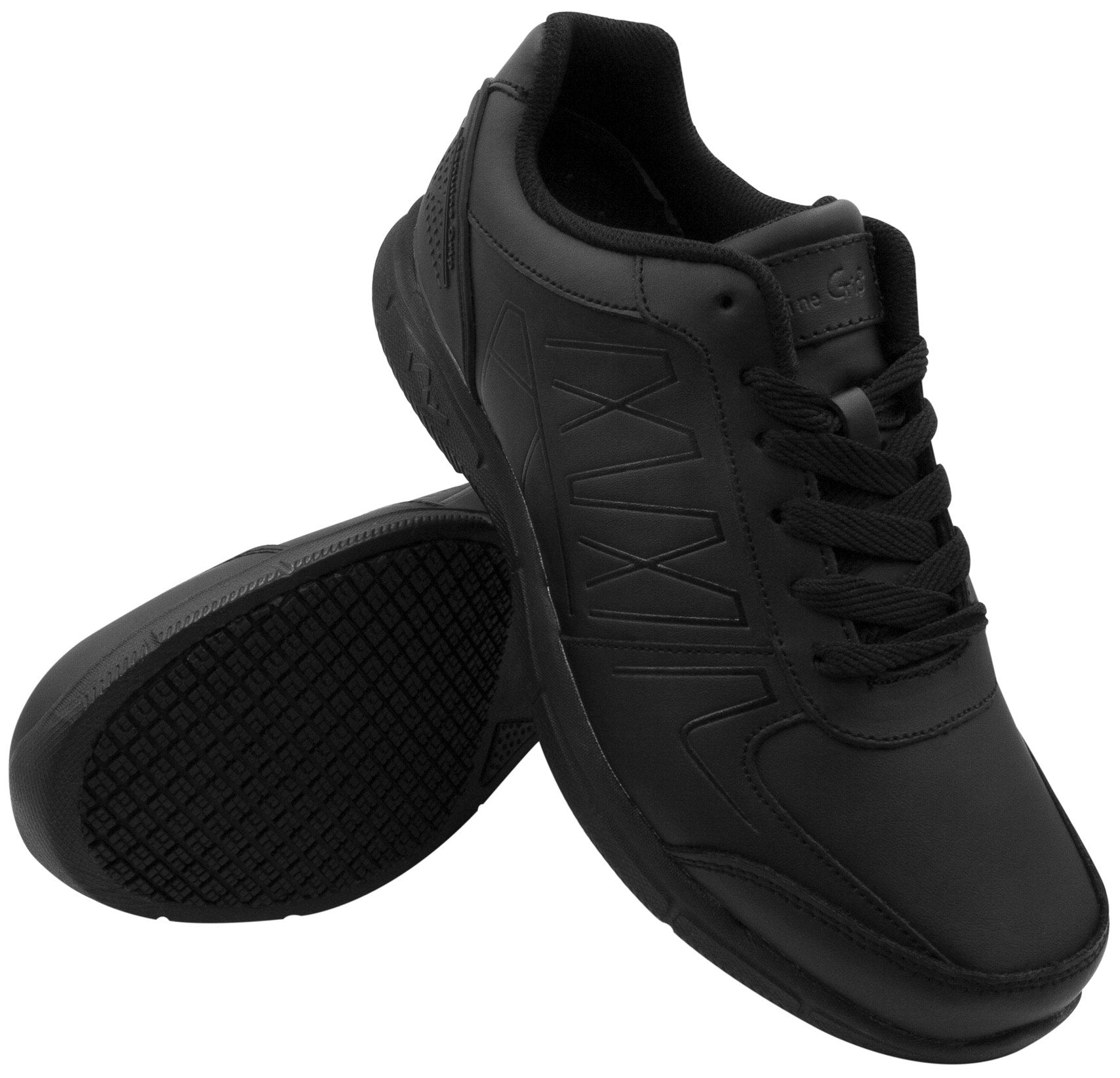 Genuine Grip 1600 Men's Athletic Style, Slip Resistant Work Shoes, Black