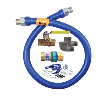 Dormont 16100KIT48 Dormont Blue Hose™ Moveable Gas Connector Kit, 1" inside diameter, 48" long, limited lifetime warranty