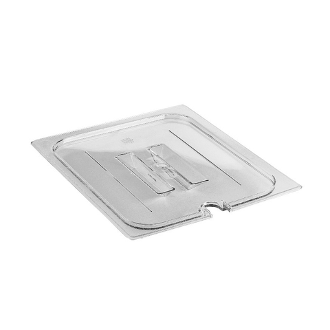 Cambro 20CWCHN135 Food Pan Cover (Half-Size, Notched, with Handle), Polycarbonate, Clear, NSF