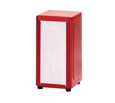 TableCraft Products 2211 Full Size Napkin Dispenser (Fits 3-3/8" x 6-5/8" Napkins), Red