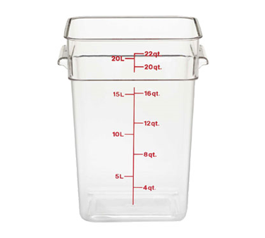 Cambro 22SFSCW135 Food Container 22 Qt. Polycarbonate, Clear