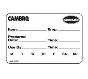 Cambro 23SL StoreSafe Food Rotation Label, White