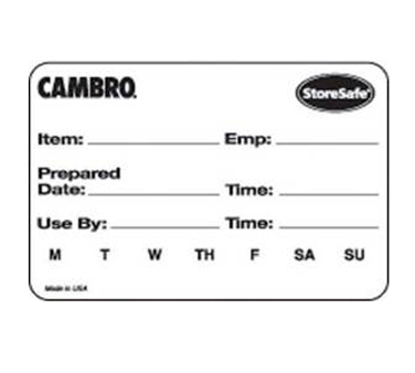 Cambro 23SL StoreSafe Food Rotation Label, White