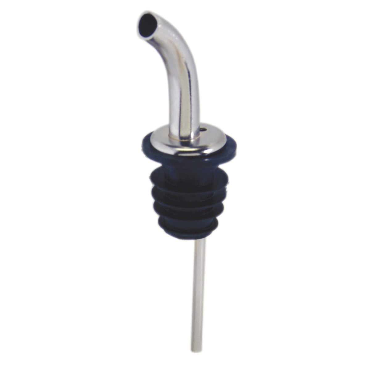 Spill-Stop 245-50 Super Jet Por, with Poly-Kork, fast pouring, gooseneck spout for extra smooth, chrome, Made in USA