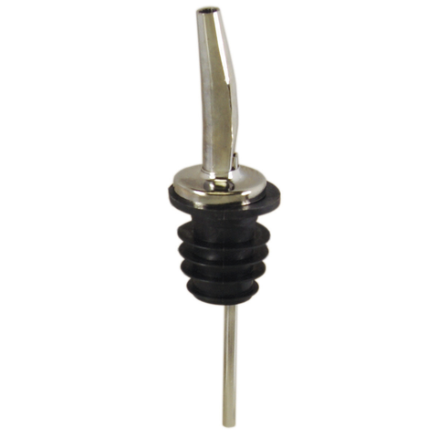 Spill-Stop 285-50 Tapered Pourer, seamless spout, with poly-kork, controlled medium speed, chrome, Made in USA