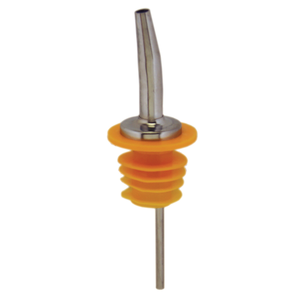 Spill-Stop 285-60 Tapered Pourer, seamless spout, with extra-large poly-kork, controlled medium speed, chrome, Made in USA