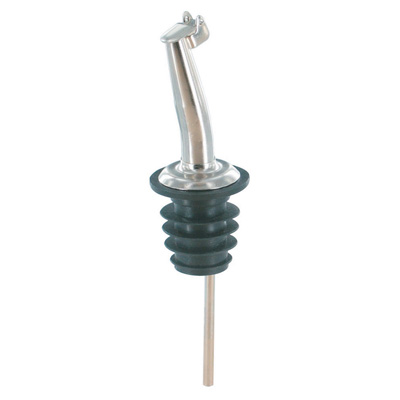 Spill-Stop 296-50 Tapered Pourer, with flip cap, imported, stainless steel