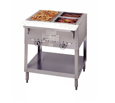 Duke 302 Aerohot Steamtable Hot Food Unit, 30-3/8"L, gas, (2) 12" x 20" Hot Food Wells