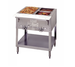 Duke 302 Aerohot Steamtable Hot Food Unit, 30-3/8"L, gas, (2) 12" x 20" Hot Food Wells