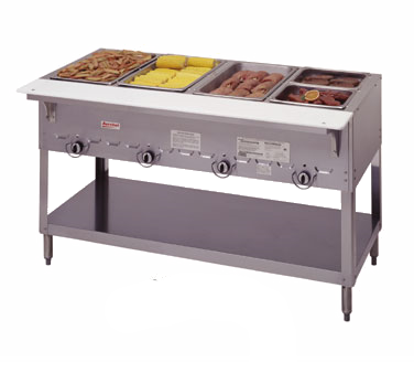 Duke 305 Aerohot Steamtable Hot Food Unit, 72-3/8"L, Gas, (5) 12" x 20" Hot Food Wells