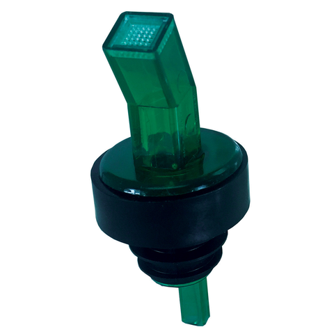 Spill-Stop 313-04 Ban-M Screened Pourer®, green with black collar, Made in USA