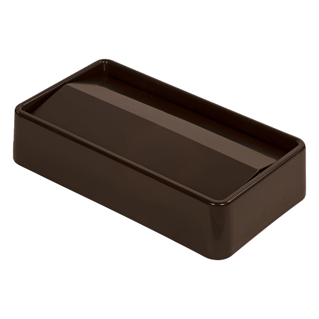 Carlisle 34202469 Trimline™ Swing Top Lid, rectangular, fits 15/23 gallon Trimline™ waste containers, ABS plastic, brown