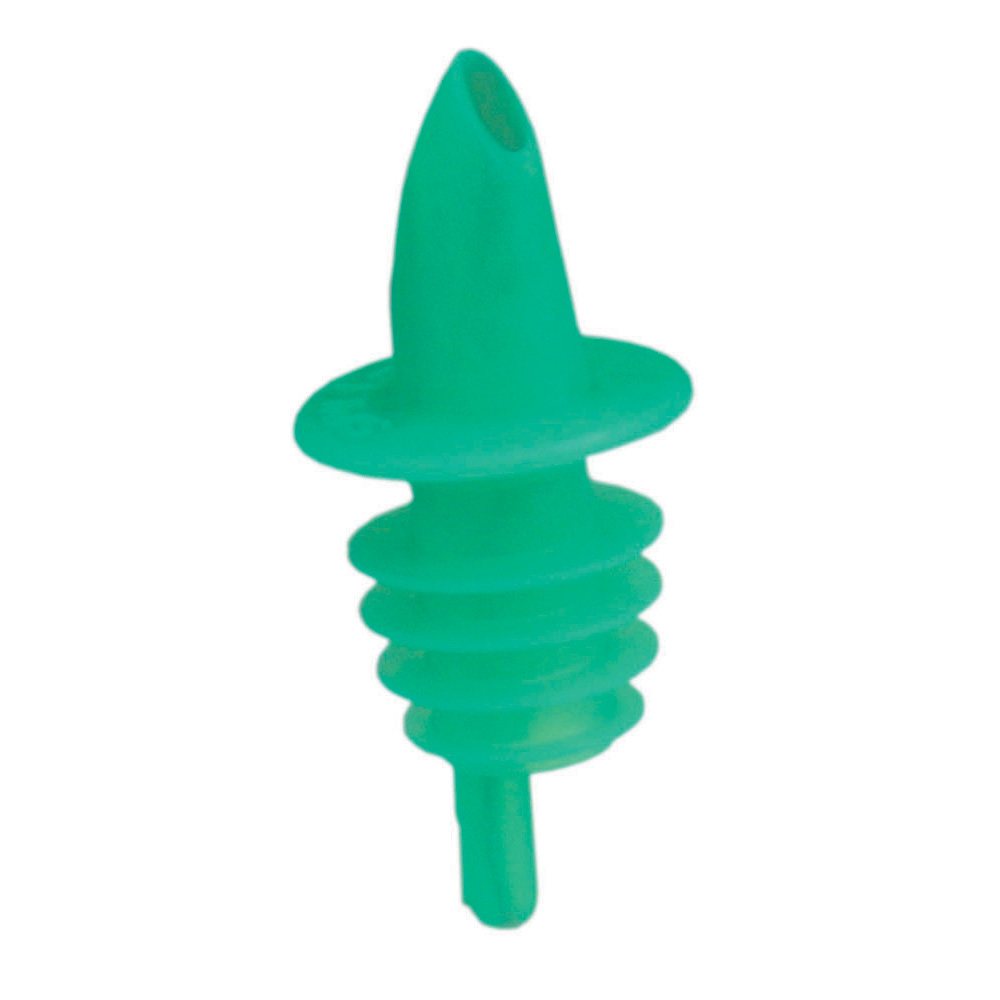 Spill-Stop 350-04 Pourer, soft and flexible plastic, green, Made in USA
