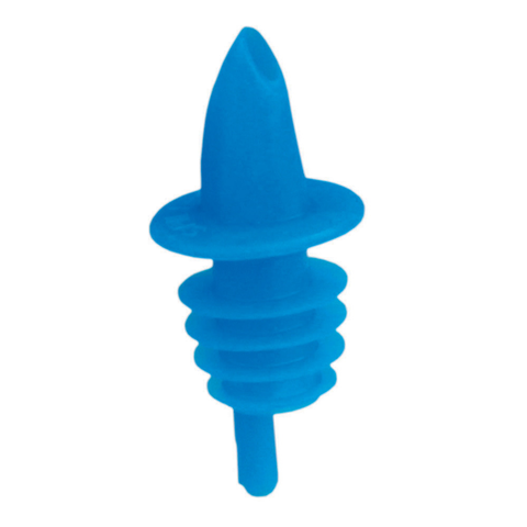 Spill-Stop 350-05 Pourer, soft and flexible plastic, blue, Made in USA