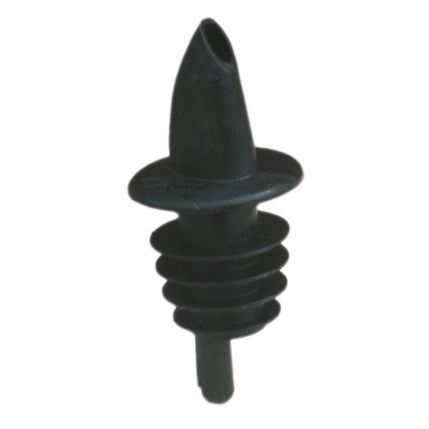 Spill-Stop 350-08 Pourer, soft and flexible plastic, black, Made in USA