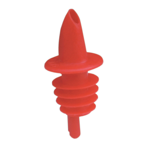 Spill-Stop 350-09 Pourer, soft and flexible plastic, scarlet, Made in USA