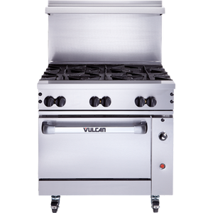 Vulcan 36S-6BN Endurance™ Restaurant Range, natural gas, 36", (6) 30,000 BTU burners, standard oven, 215,000 BTU, CSA, NSF