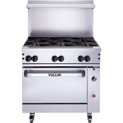 Vulcan 36S-6BN Endurance™ Restaurant Range, natural gas, 36", (6) 30,000 BTU burners, standard oven, 215,000 BTU, CSA, NSF