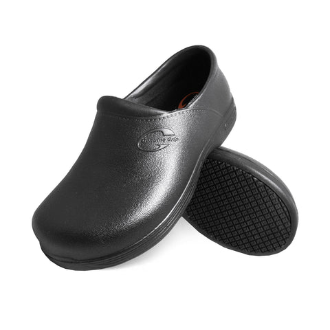Genuine Grip 380 Women's Injection Clogs, Slip Resistant Work Shoes, Black