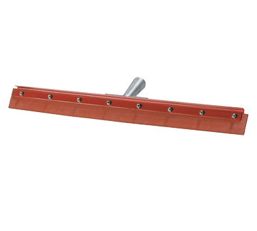Carlisle 4007500 Flo-Pac® Floor Squeegee Head (only), 18" long, straight, medium flexibility, 1.13" tapered handled hole, red powder coating finish
