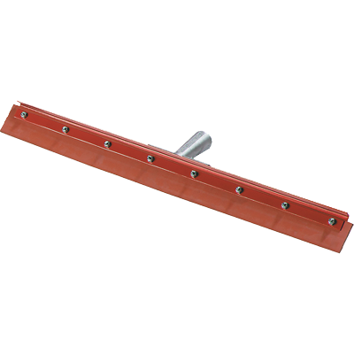 Carlisle 4007600 Flo-Pac® Floor Squeegee Head (only), 24" long, straight, medium flexibility, 1.13" tapered handled hole, red powder coating finish