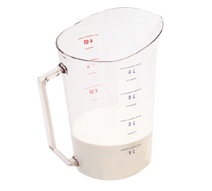 Cambro 400MCCW135 Camwear Measuring Cup, 4 Qt., Polycarbonate, Clear, NSF