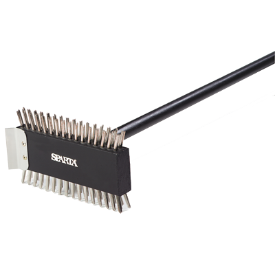Carlisle 4029000 Sparta® Broiler Master Brush, 30-1/2"L, treated wooden head, Made In USA