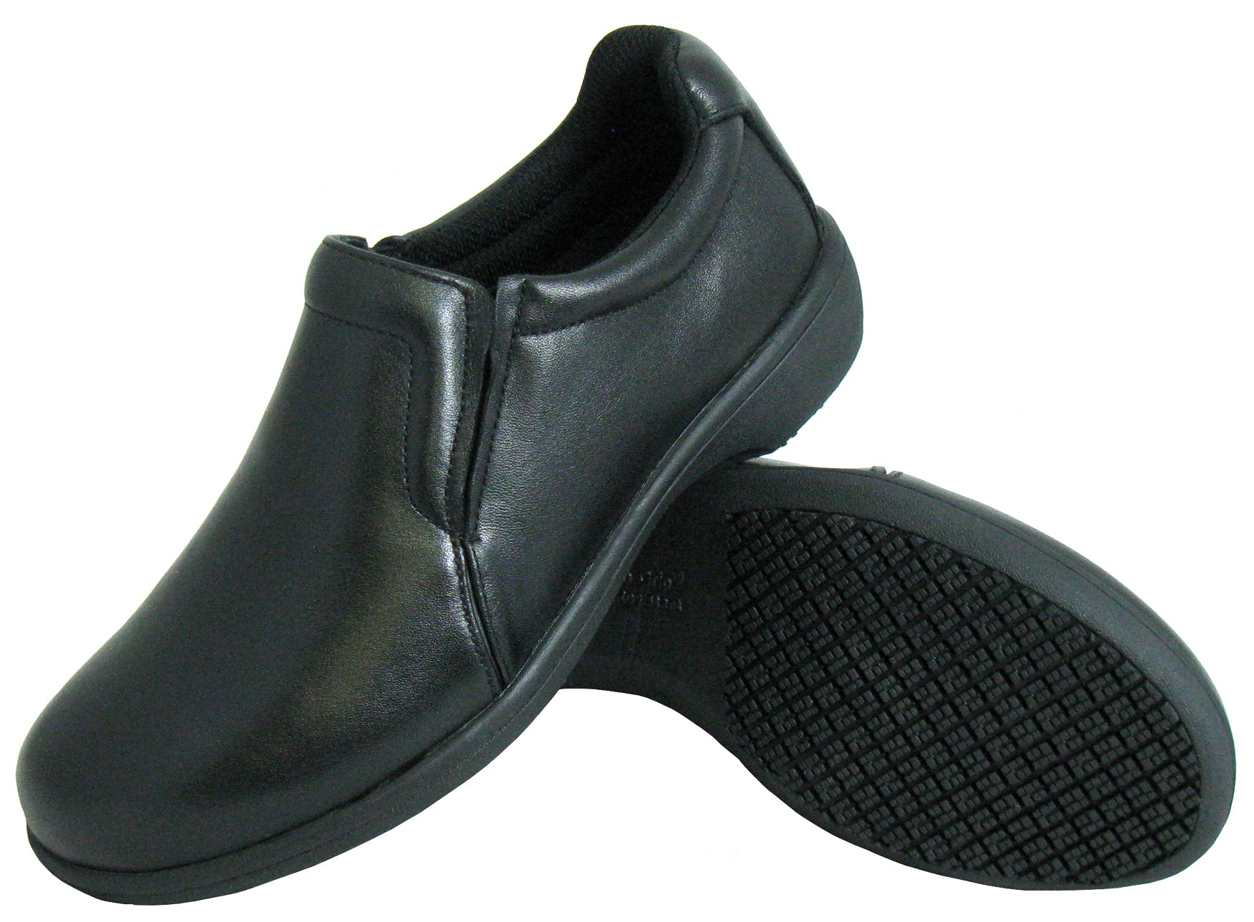 Genuine Grip 410 Women's Slip-On, Slip Resistant Work Shoes, Black