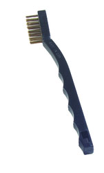 Carlisle 4127000 Flo-Pac® Utility Toothbrush, 7" long, 1/2"L x 1/2"W brass bristle trim, plastic handle