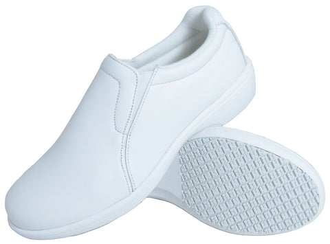 Genuine Grip 415 Women's Slip-On, Slip Resistant Work Shoes, White