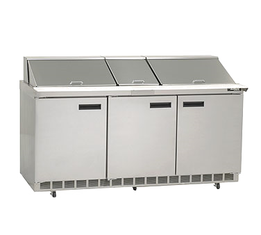 Delfield 4472N-30M Mega Top Refrigerator, three-section, 72" W, NSF