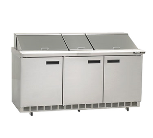 Delfield 4472N-30M Mega Top Refrigerator, three-section, 72" W, NSF