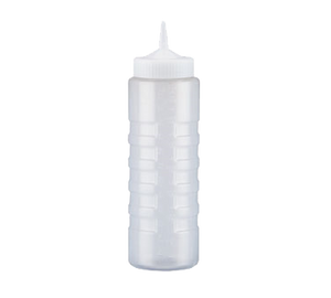 Vollrath 4924-1302 Traex® Color-Mate™ Squeeze Bottle Dispenser - 24 oz., Clear Bottle/ Red Cap