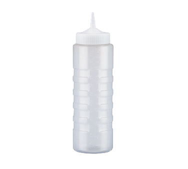 Vollrath 4924-1308 Traex® Color-Mate™ Squeeze Bottle Dispenser - 24 oz., Clear Bottle/ Yellow Cap