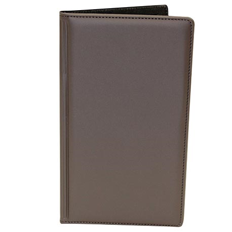 TableCraft Products 59BR Check Presentation Holder, 5-1/4" x 9" brown with gold imprinted "Thank You"