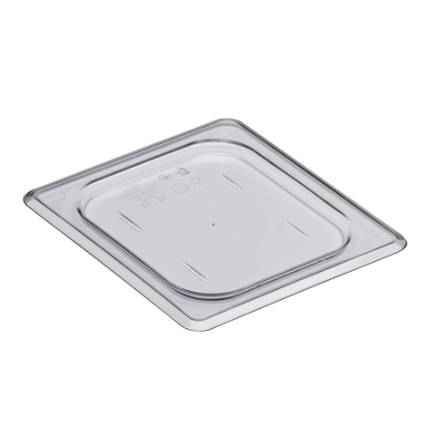 Cambro 60CWC135 Camwear Food Pan Cover, 1/6 size, flat, polycarbonate, clear, NSF