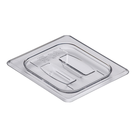 Cambro 60CWCH135 Camwear Food Pan Cover, 1/6 size, with handle, polycarbonate, clear, NSF