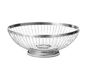 TableCraft Products 6171 Regent Basket, 7" x 6" x 2-3/4", oval, hand wash only, 18/8 stainless steel