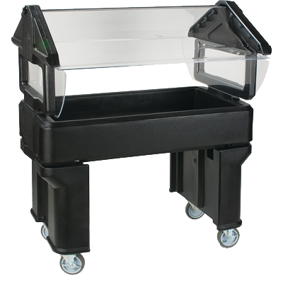 Carlisle 660503 SixStar™ Portable Food Bar - (3) Full-Size Pan Capacity, Polyethylene, Black