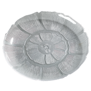 Carlisle 695607 Petal Mist® 9"Dia. Scalloped-Edge Plate, Clear Polycarbonate
