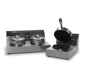 Nemco 7000A-2S Waffle Baker, dual, up to 20 (2-7" dia. waffles (1/2" thick) per hour), stainless steel construction, 120v/60/1-ph, 14.8 amps, 1780W, NEMA 5-15P, cETLus, NSF